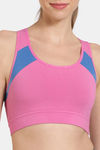 Zelocity Sports Bra With Removable Padding - Ibis Rose — thumbnail 5